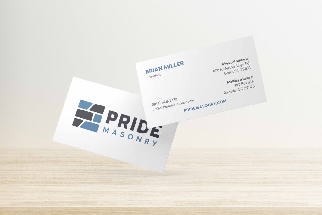 Pride Masonry Business Card